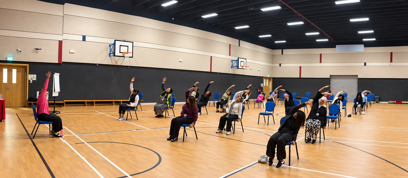 Corporate group wellness activity